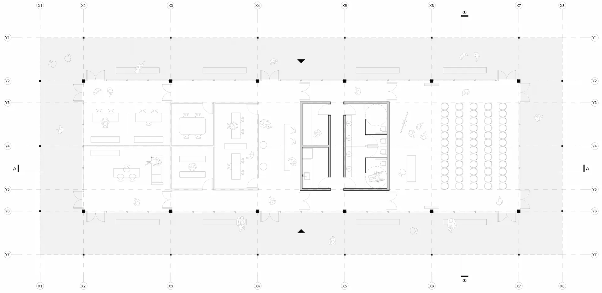 Pasillo del edificio académico