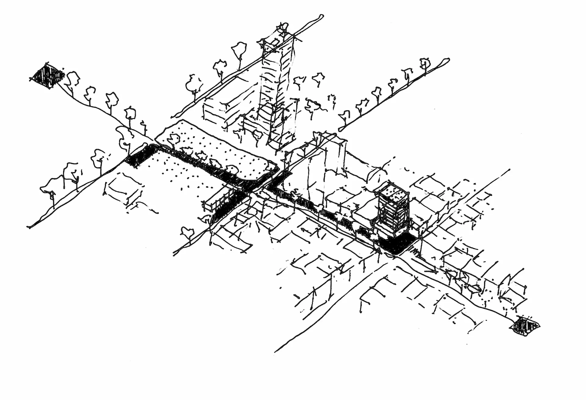 Corte longitudinal del proyecto