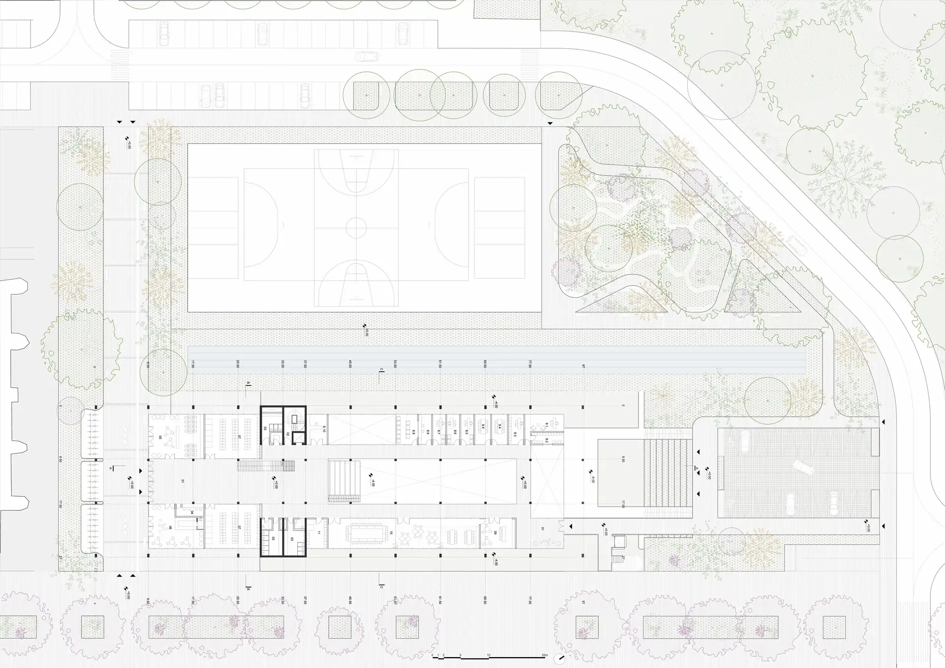 Patio de recreo de la escuela